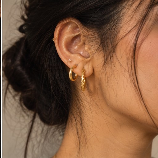 Gold hoop earrings