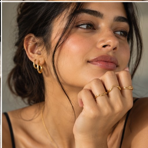 Portrait resting chin on hand